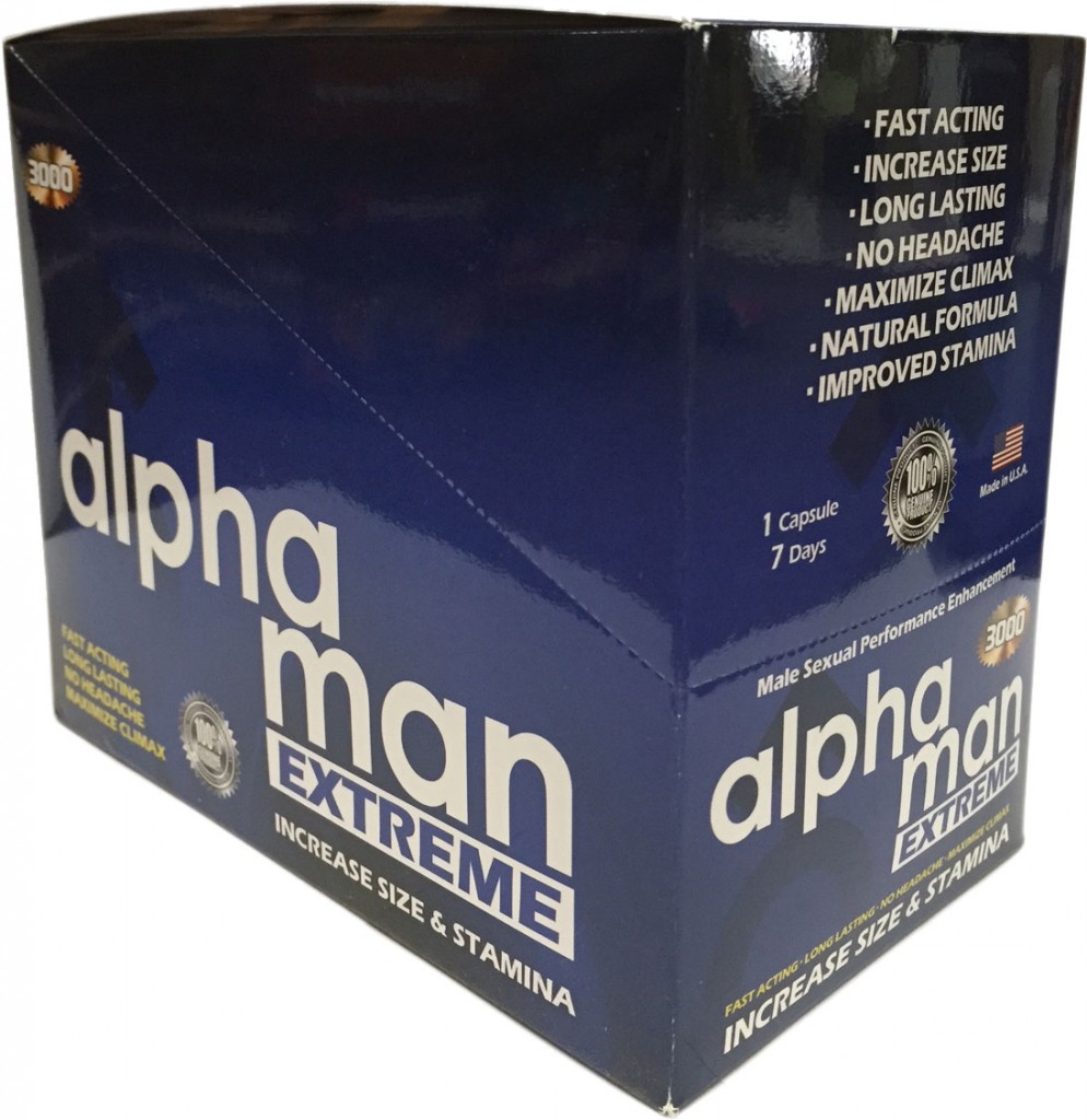 Alpha Man Extreme Male Sexual Performance Enhancement Box Of 30 Pills Rhino Platinum 7 8731