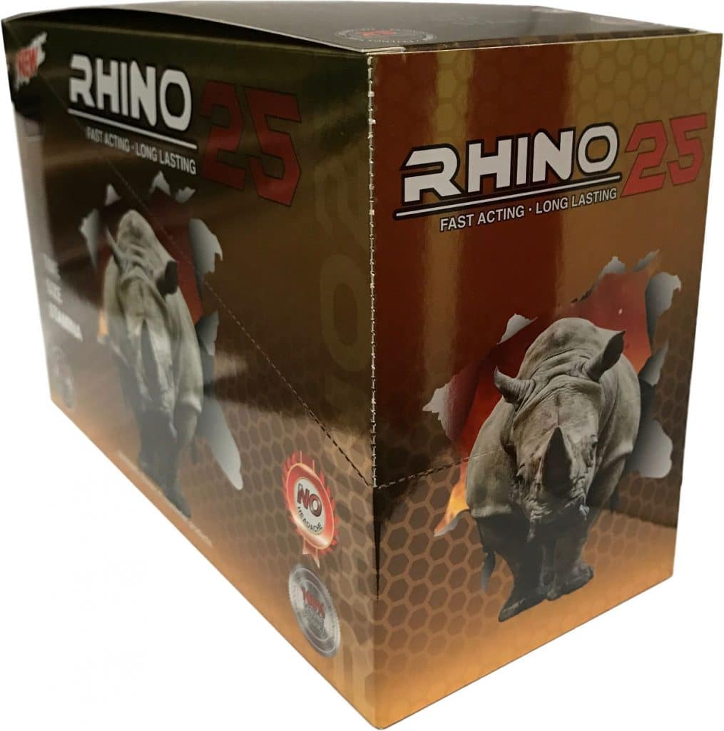 Rhino 25 Male Sexual Enhancement Pill (Box of 30 Pills) - Rhino Platinum 7