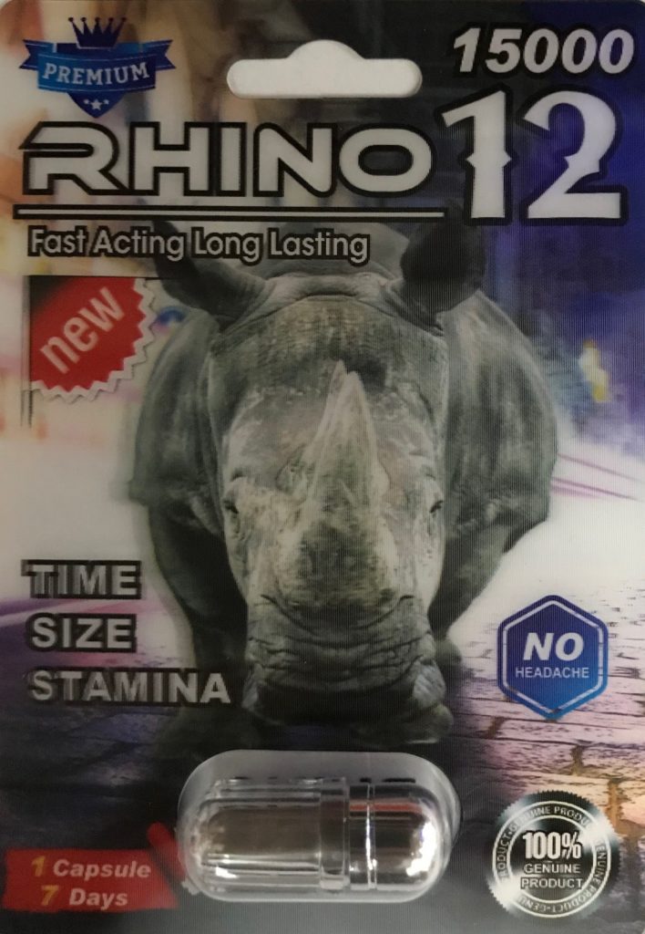 Rhino 12 15000 Men Sexual Supplement Enhancement Pill - Rhino Platinum 7