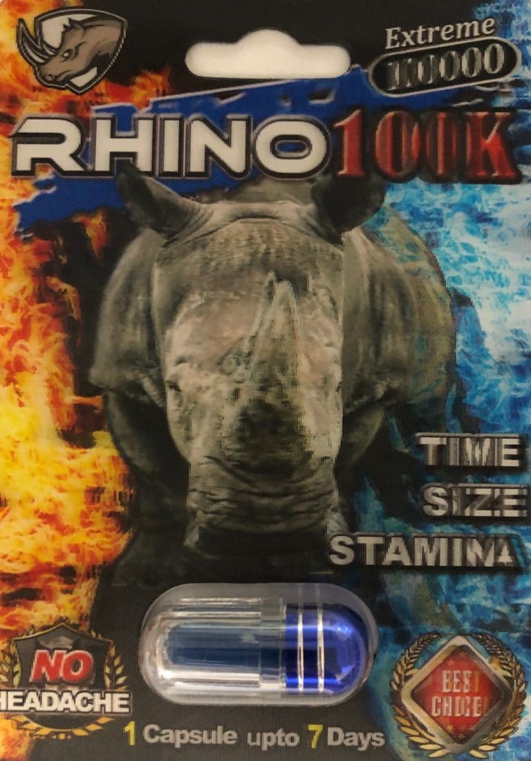 Rhino 100K 10000 Extreme Men Sexual Supplement Enhancement Pill - Rhino