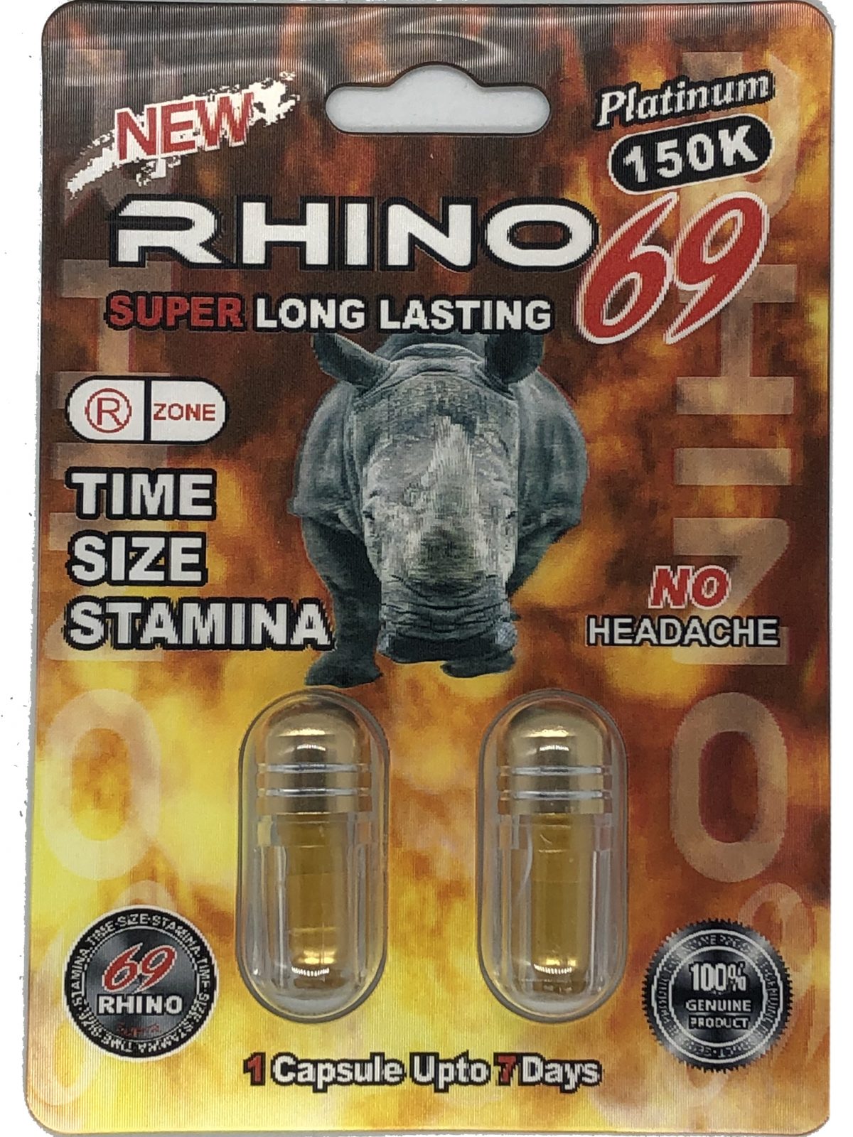 Rhino 69 69000 Platinum Men Sexual Supplement Enhancement Pill - Rhino