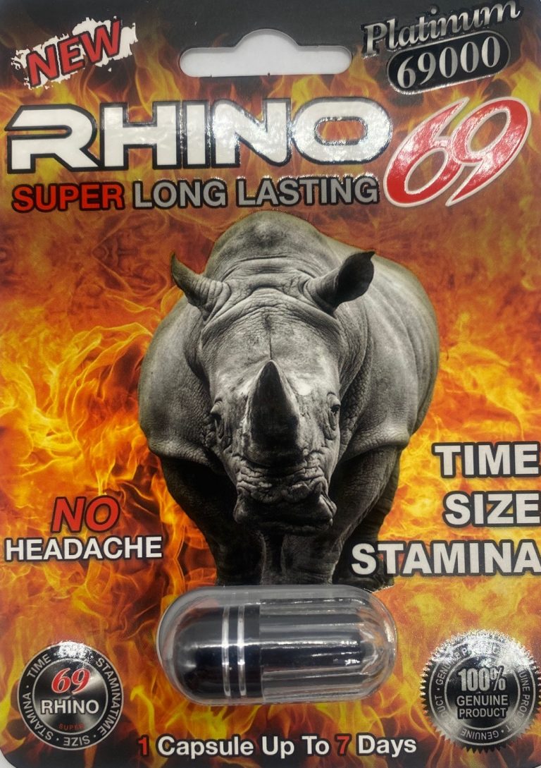 Rhino Super Long Lasting 69 69000 Platinum Men Sexual Supplement Enhancement Pill Rhino Platinum 7
