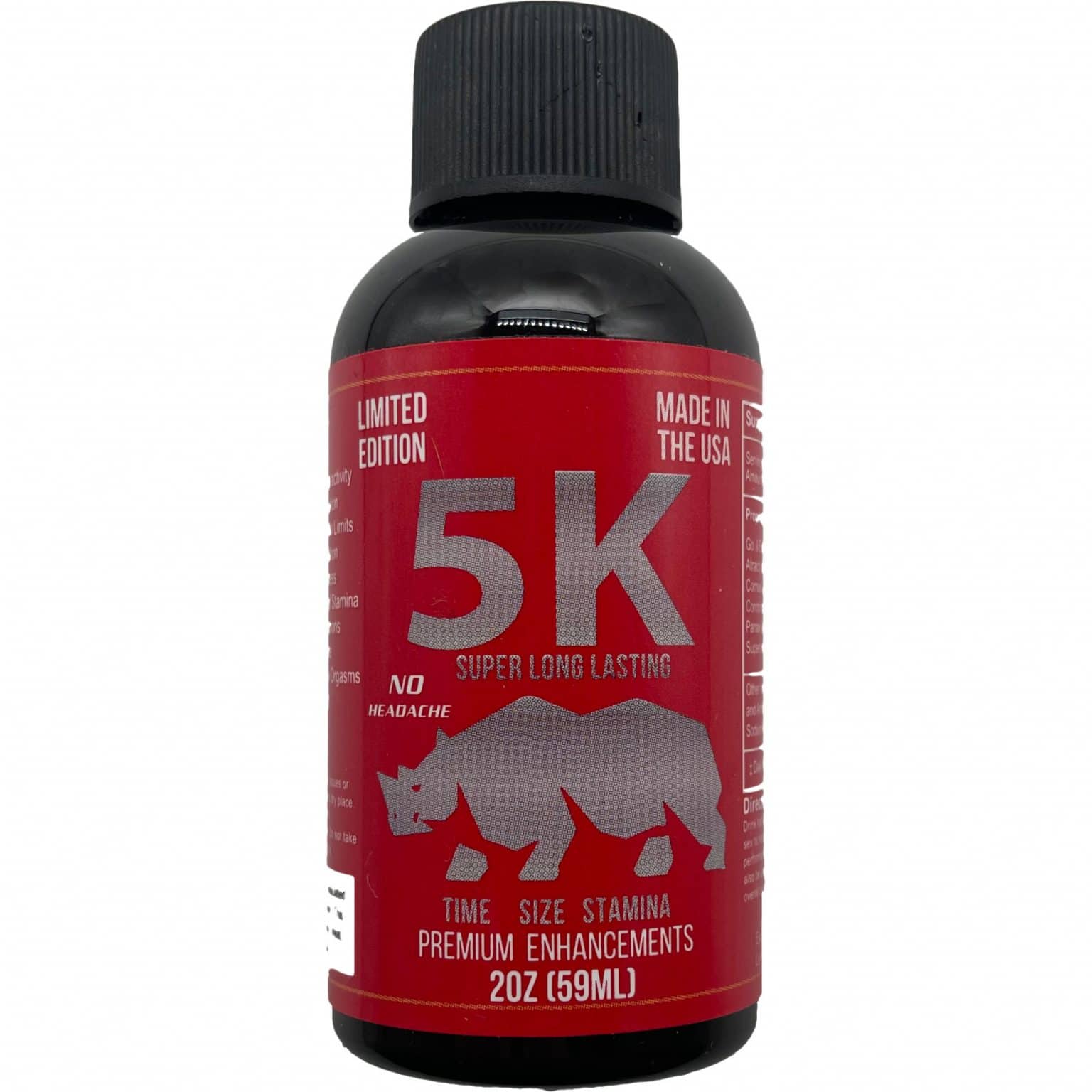 Rhino 5K Sexual Enhancement Drink Bottle - Rhino Platinum 7